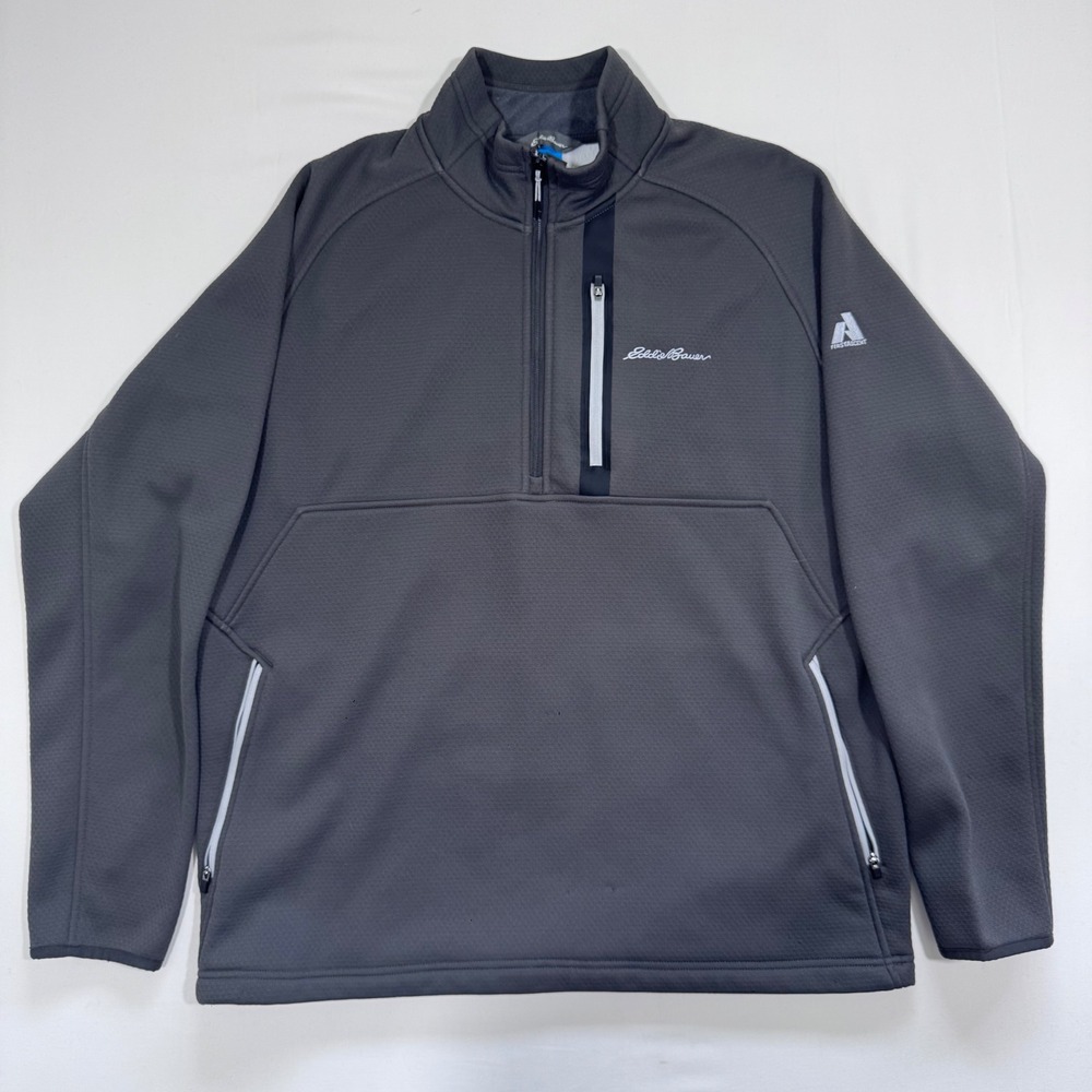 Eddie Bauer First Ascent Men's Half-Zip Pullover Gray‎ L Athleisure Outdoor
